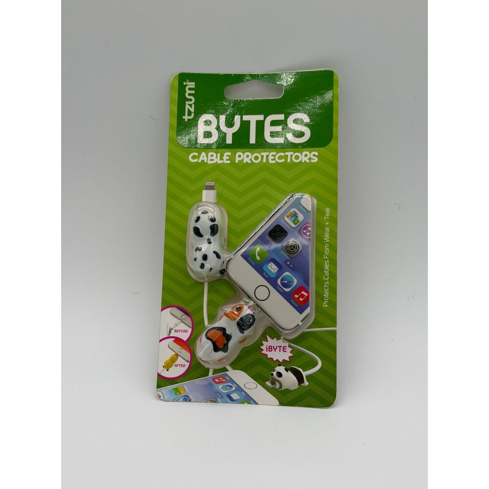 NWT Tzumi BYTES Cable Protectors Dog Cat Set iPhone Charger Accessories